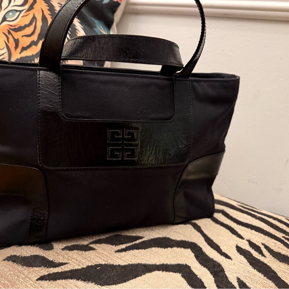 Givenchy Black Leather Accents Handbag